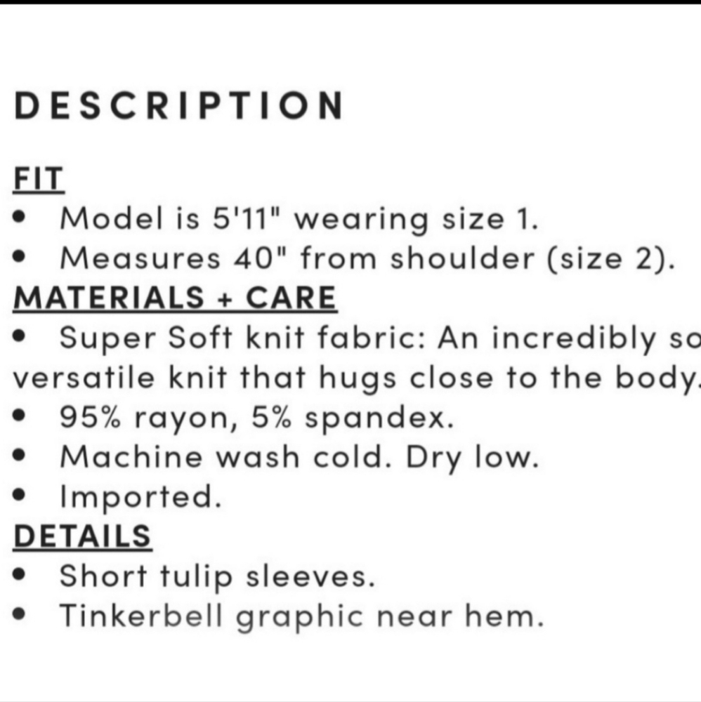 TORRID Disney Tinkerbell Shirred Skater Dress! NWT! - Picture 4 of 7